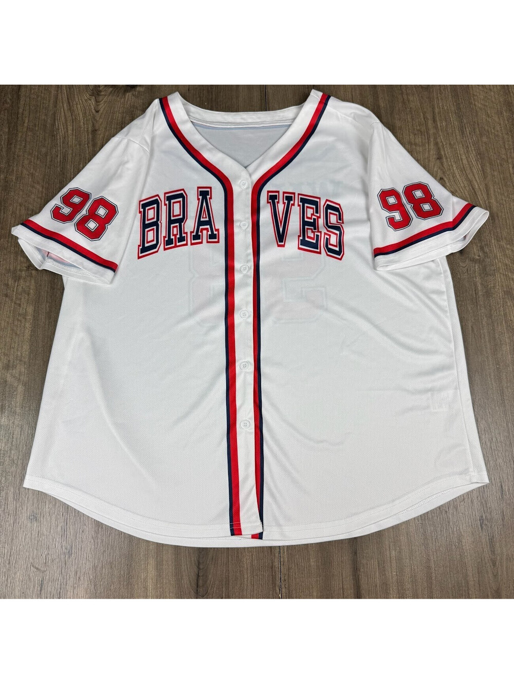 MORGAN WALLEN 98 BRAVES WHITE ADULT 2XL  JERSEY